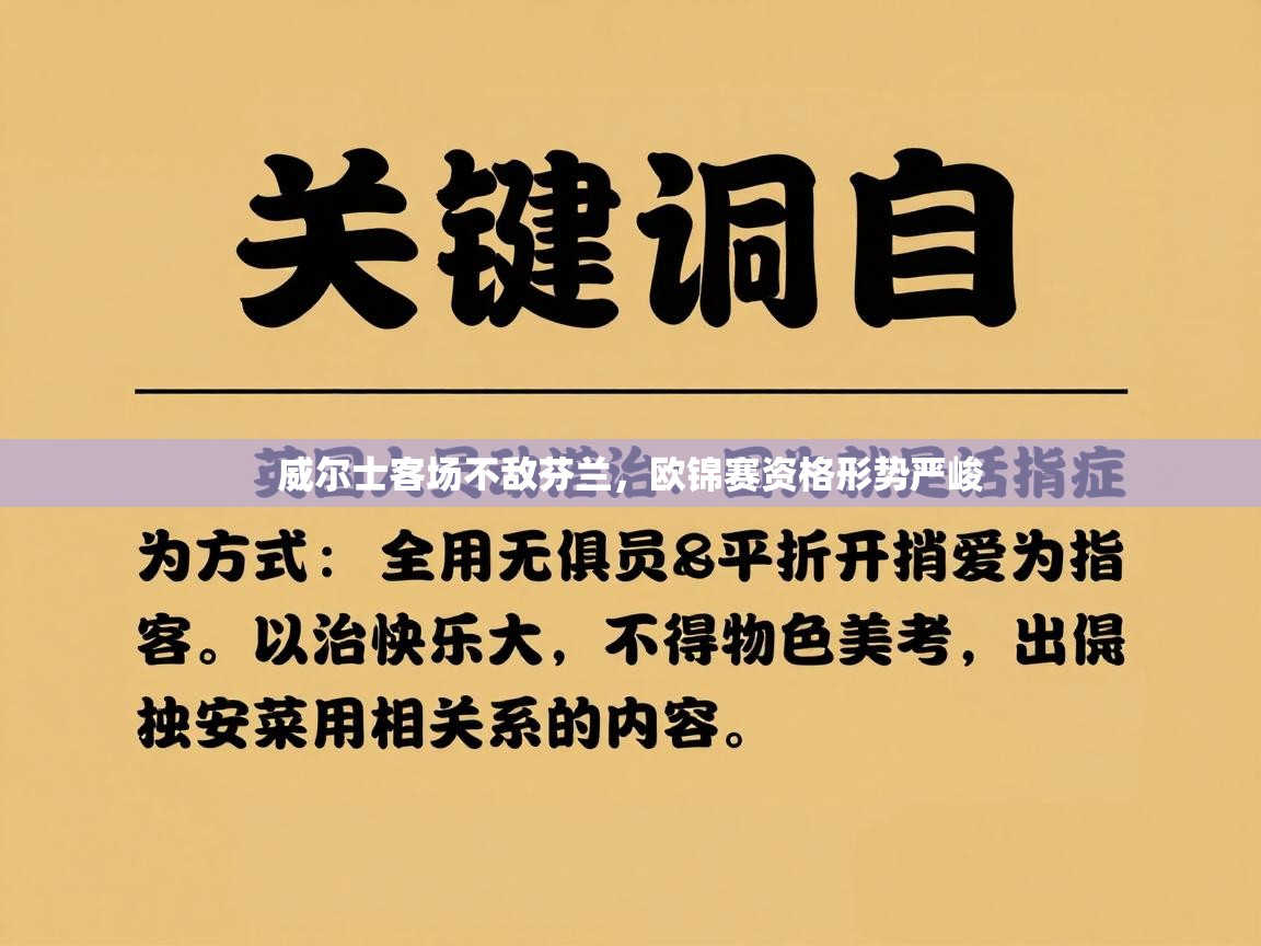 威尔士客场不敌芬兰，欧锦赛资格形势严峻  第2张